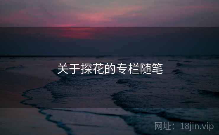 关于探花的专栏随笔