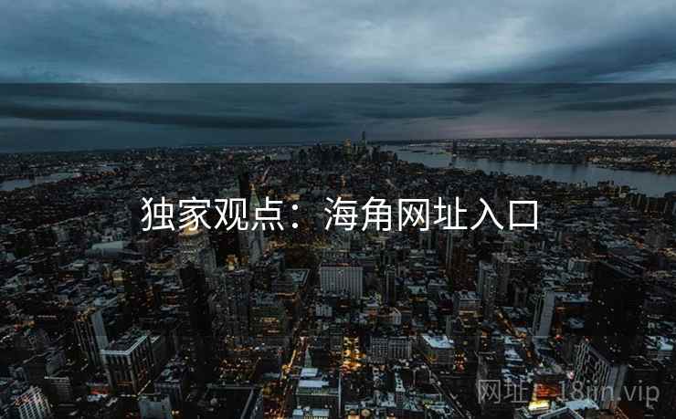 独家观点:海角网址入口